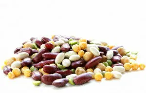 Assortment of different types of beans