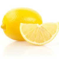 Lemon and Slice Isolated on White Background