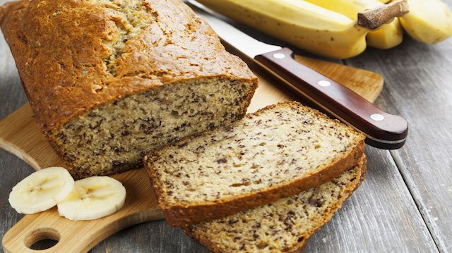 Homemade banana cake