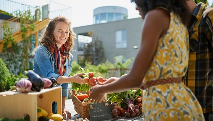 Be eco-friendly and shop at farmer's markets