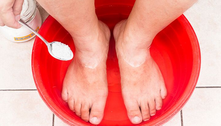 Baking soda for soaking feet